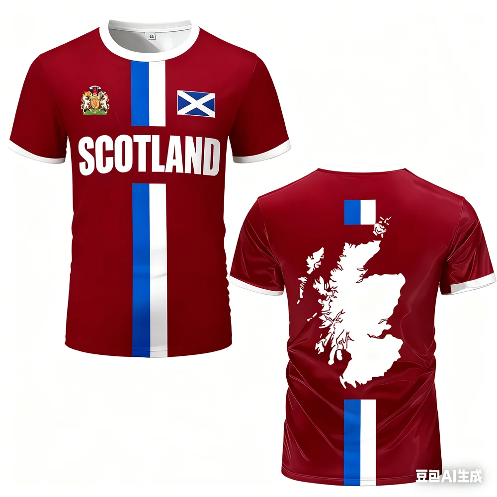 T-shirt Écosse Coupe du Monde 2026 – Maillot Supporter Respirant Impression 3D (XXS au 6XL)