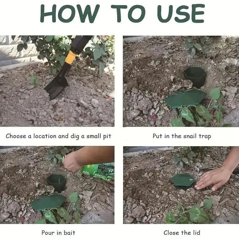 Piège à Escargots et Limaces Écologique – Cage de Protection en Plastique pour Potager, Légumes et Fleurs
