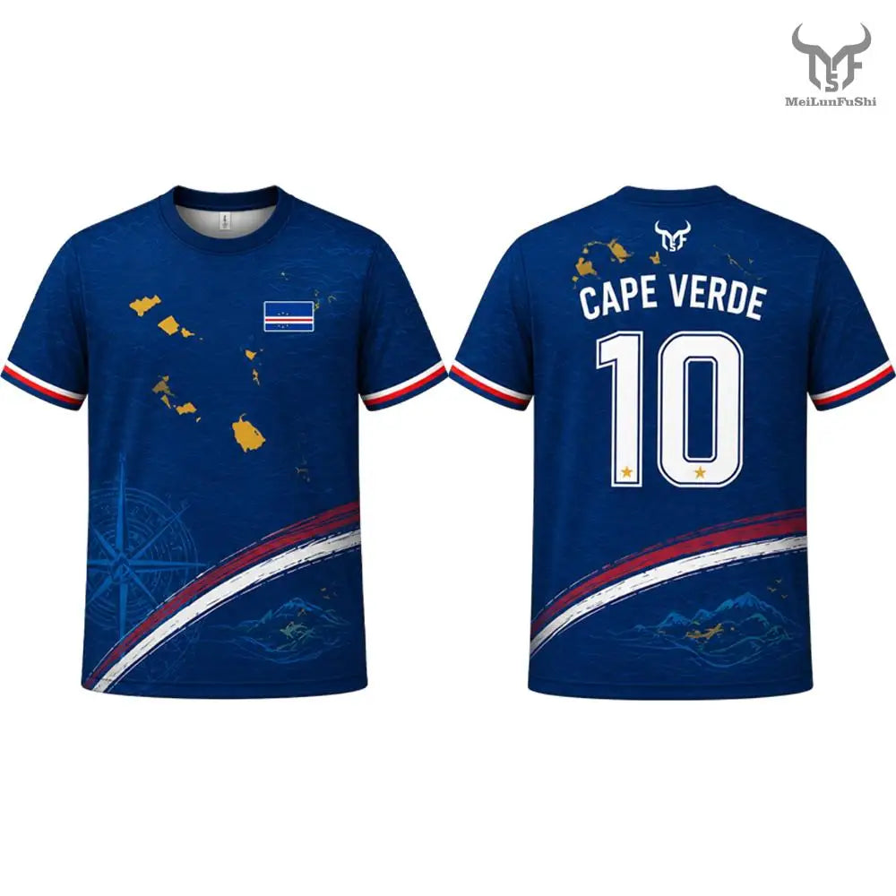Cape Verde Flag Printed Jersey 2026 New Men Quick Dry Breathable Football Training Uniform Men's And Women's Casual Streetwear