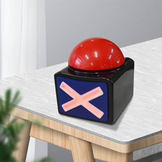 Buzzer de Jeu avec Son et Lumière – Bouton Alarme Rouge pour Quiz, Soirées en Famille et Compétitions (Modèle Standard ou CE Pro)