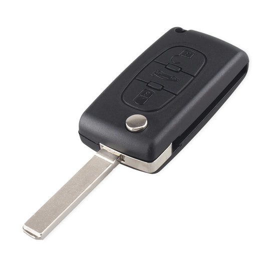 Boîtier de Clé Télécommande pour Peugeot 207, 307, 308, 407 & Citroën C2, C3, C4, C5