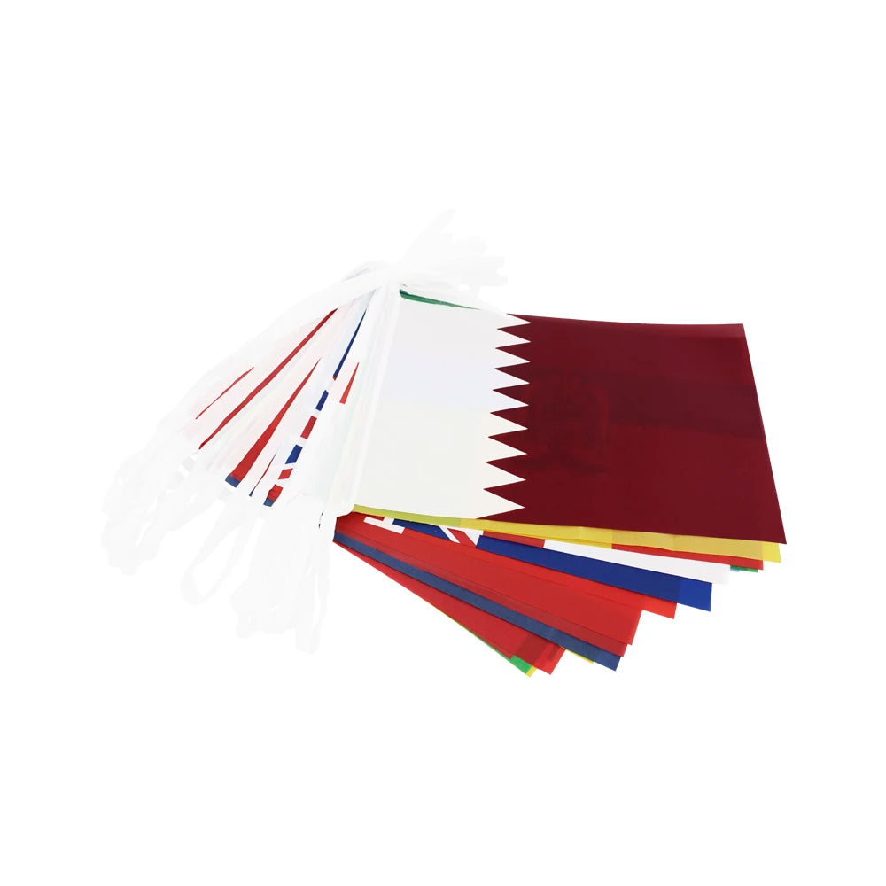 32pcs/set World International String Flag National Banner for Football Game Day Supplies Sport Bar Bunting Decoration