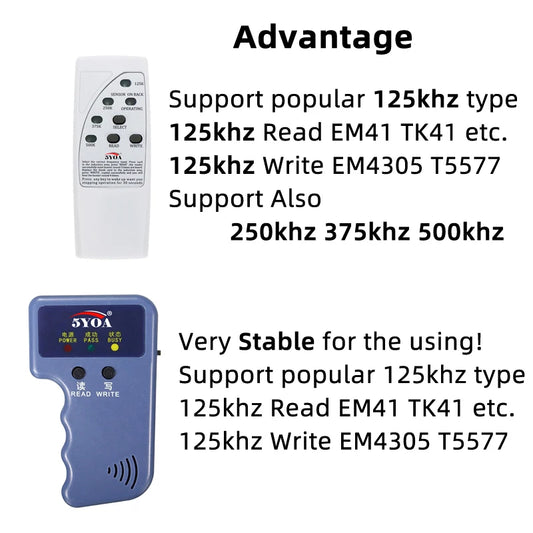 Copieur Duplicateur de Badge RFID 125KHz – Programmateur Portable pour Cartes et Badges d'Accès
