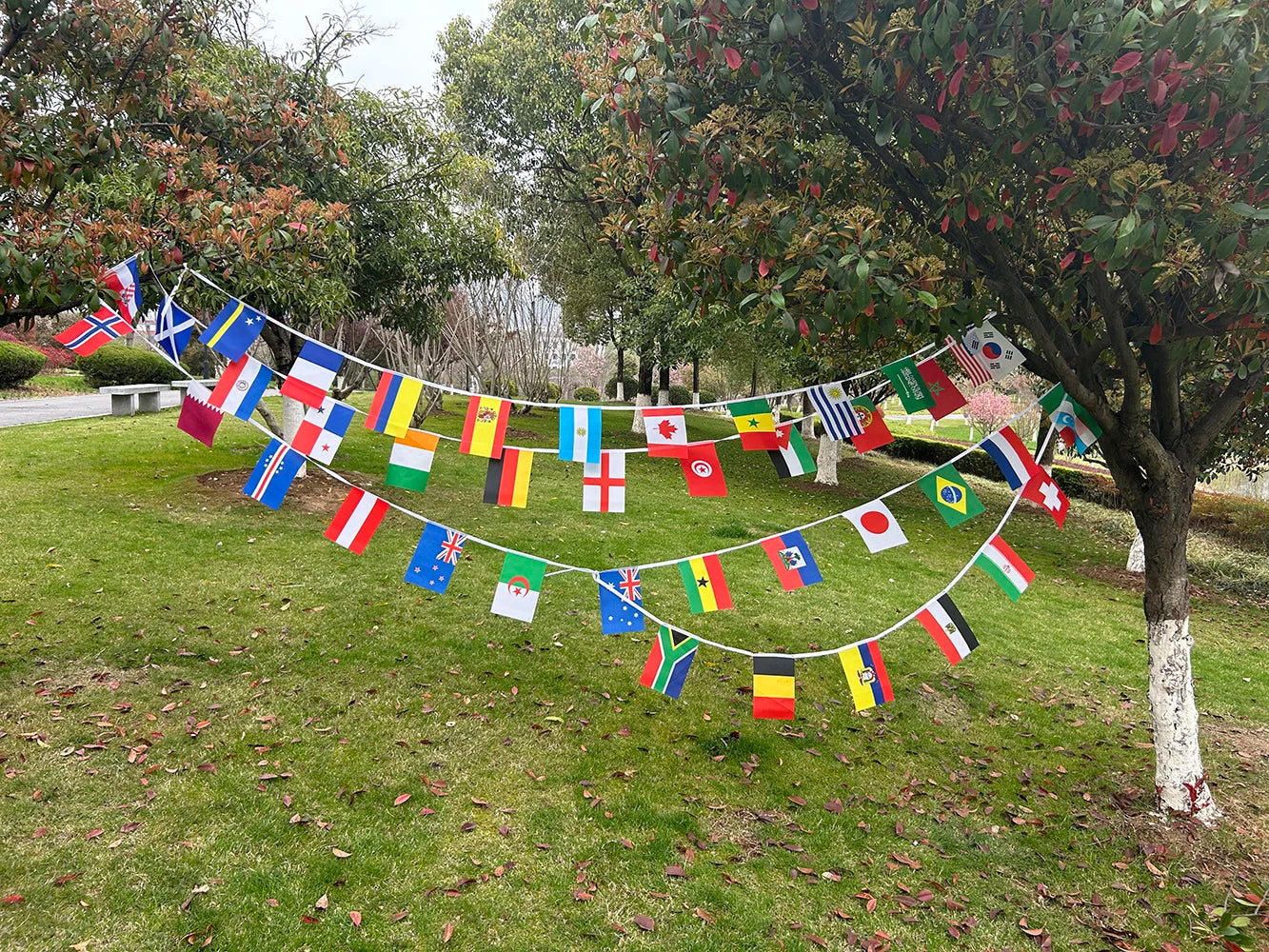 2026 football Cup Flag 14x21cm 42pcs Small World Flag Hanging Flag NEW cup Countries Flag for Bar Bunting Decoration