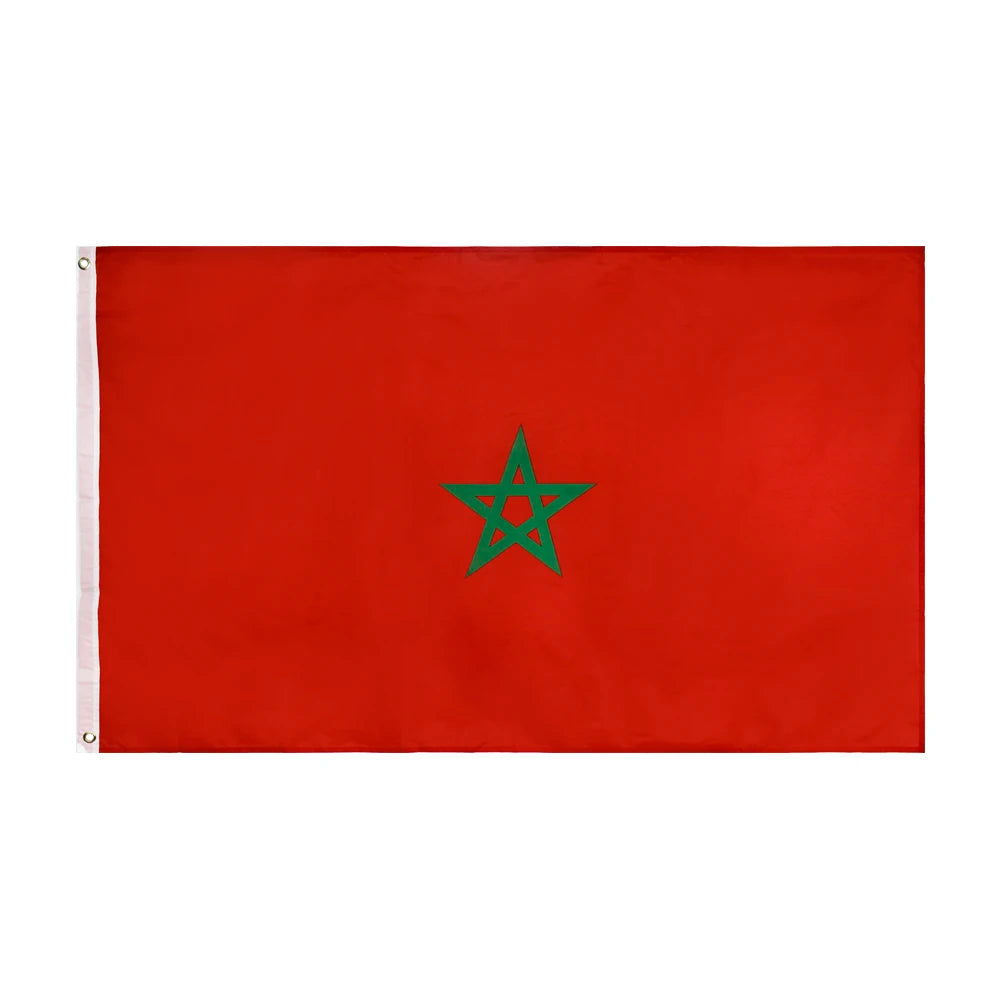 Drapeau du Maroc Officiel – Grand Format 90x150cm en Polyester Résistant – Décoration Murale et Événementielle