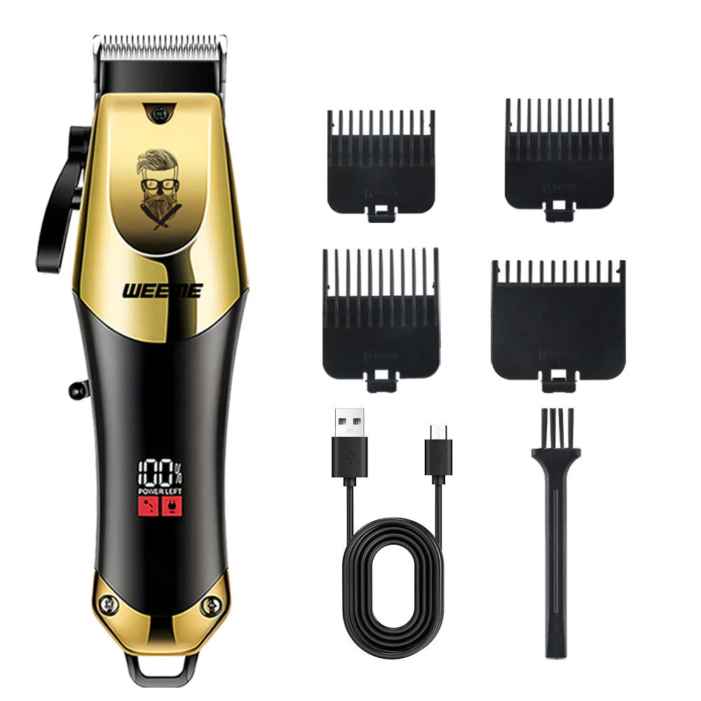 Tondeuse à Cheveux et Barbe T9 Vintage – Kit Rasoir Électrique Professionnel & Tondeuse Nez