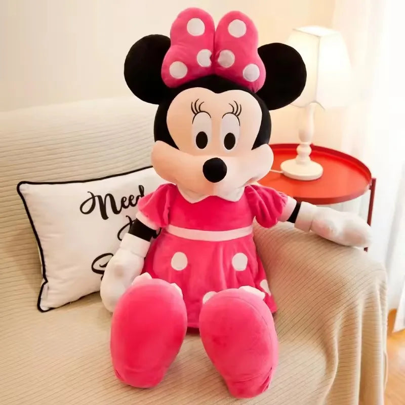 Peluche Disney Officielle Bandai – Mickey, Minnie, Donald & Daisy en Coton Doux, Cadeau d'Anniversaire et Noël (Certifié CE)
