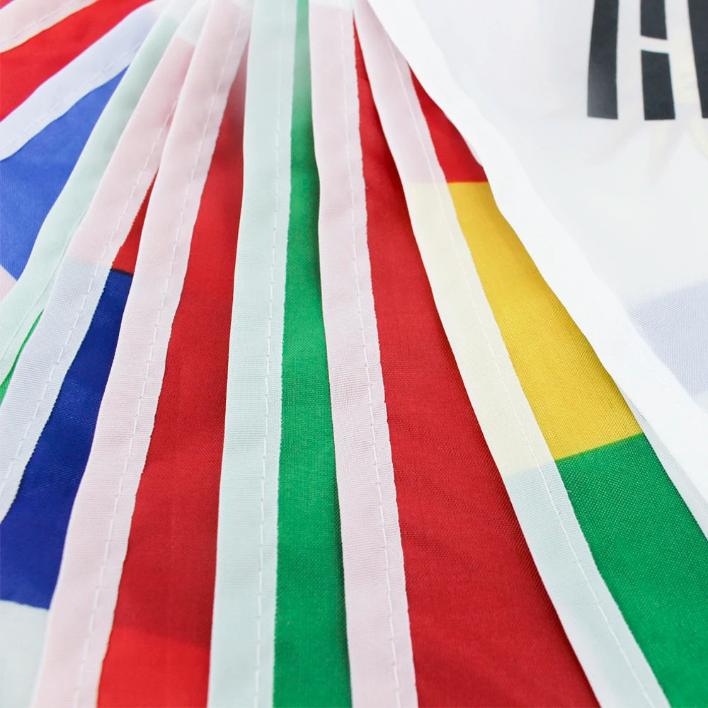 32pcs/set World International String Flag National Banner for Football Game Day Supplies Sport Bar Bunting Decoration