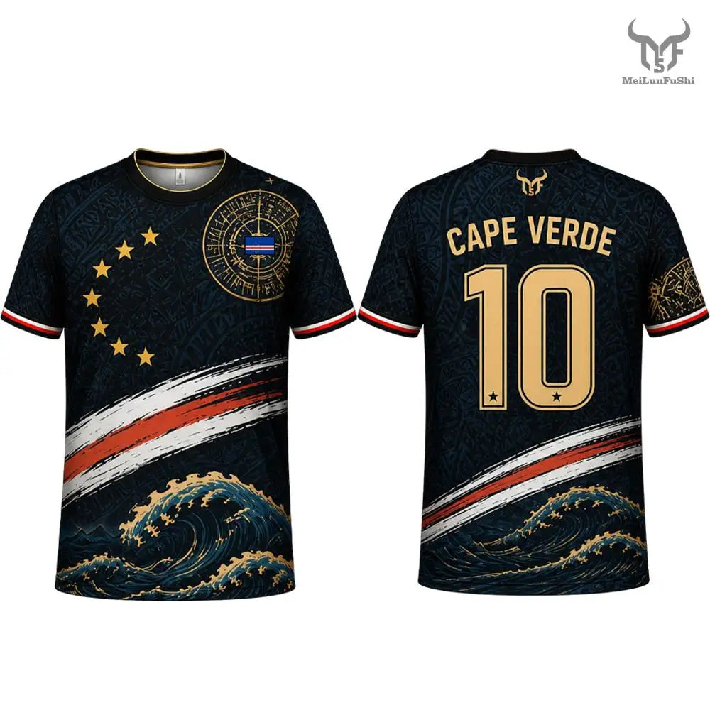 Cape Verde Flag Printed Jersey 2026 New Men Quick Dry Breathable Football Training Uniform Men's And Women's Casual Streetwear