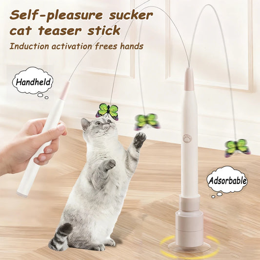 Jouet Automatique pour Chat – Papillon Interactif Rotatif à 360° pour Stimuler l'Instinct de Chasse et Anti-Ennui
