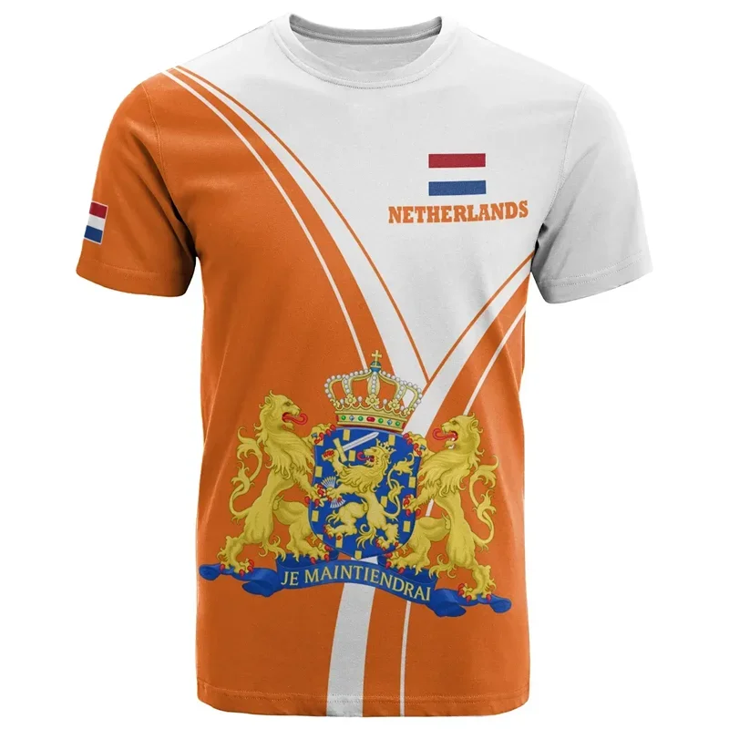 Dutch Team Shirt 2026 Football Jersey Netherlands Flag T Shirt Men 3D Printing Dutch T-Shirt Jersey Soccer Germany Dropshipper