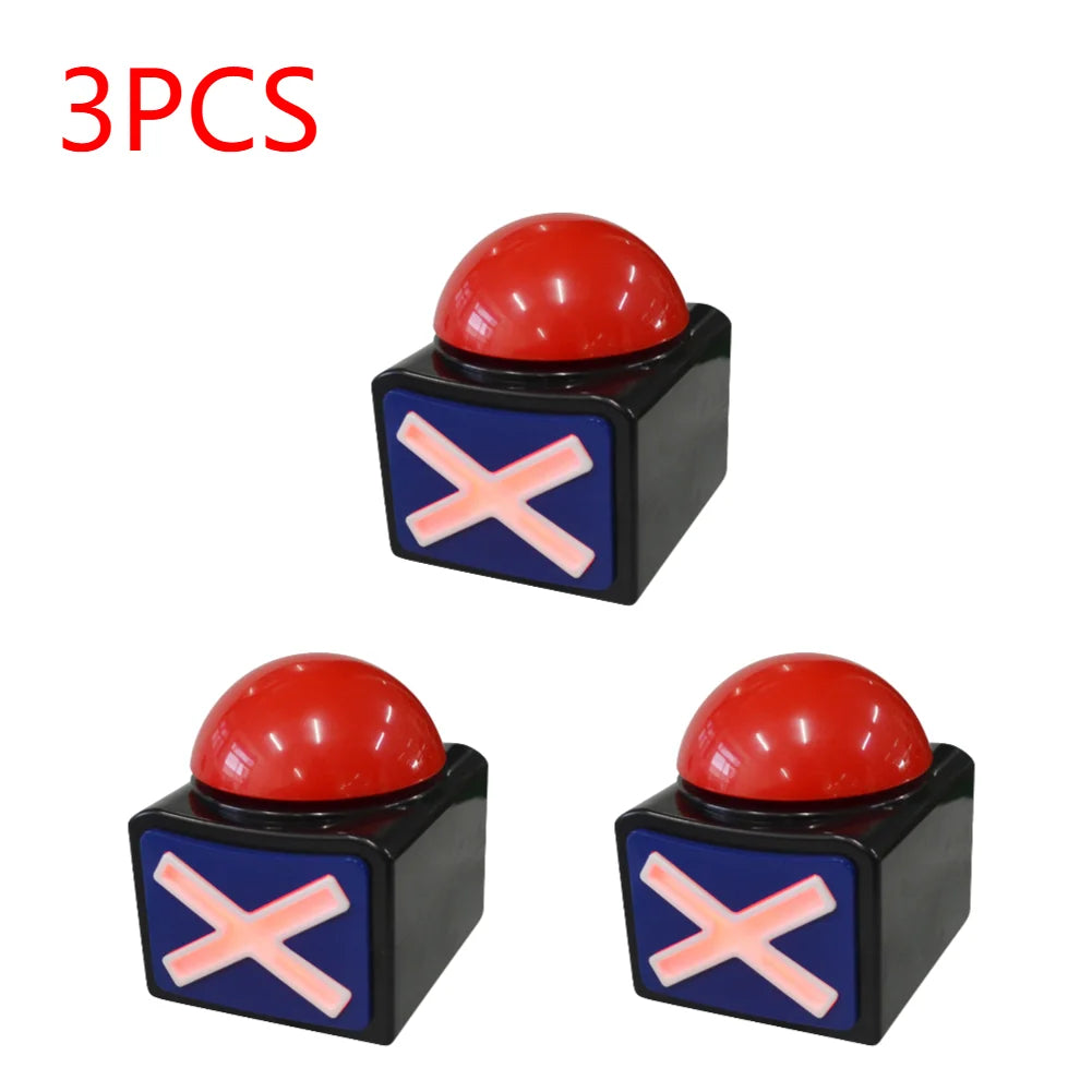 Buzzer de Jeu avec Son et Lumière – Bouton Alarme Rouge pour Quiz, Soirées en Famille et Compétitions (Modèle Standard ou CE Pro)