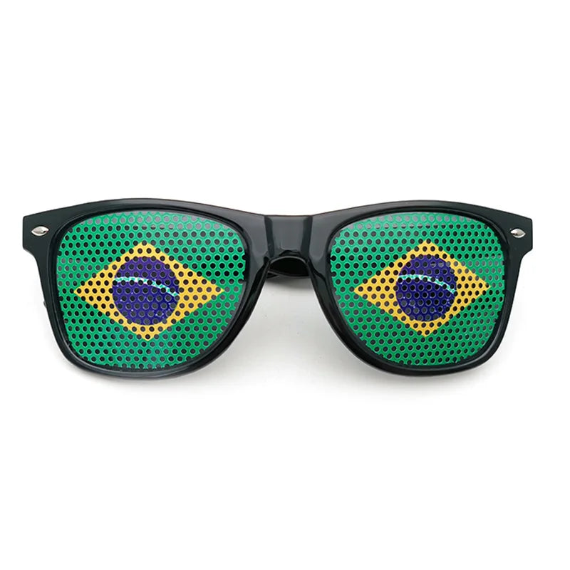 New Unisex Black Frame 42 Countries Flag Sun Glasses Decorative Spectacles Eyeglasses Frames for Party Women Men Sunglasses