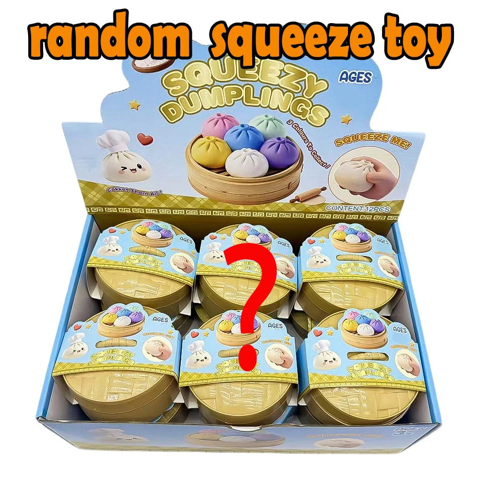 Boîte Mystère Squishy Dumpling Antistress – Jouet Sensoriel Relaxant et Moelleux (Blind Box Aléatoire)