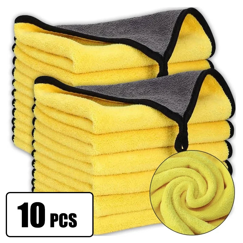Chiffon Microfibre Nettoyage Auto Premium – Serviette de Séchage et Lustrage Haute Densité pour Voiture (Pack Multiples)