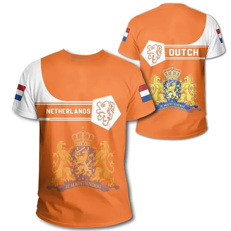 Dutch Team Shirt 2026 Football Jersey Netherlands Flag T Shirt Men 3D Printing Dutch T-Shirt Jersey Soccer Germany Dropshipper