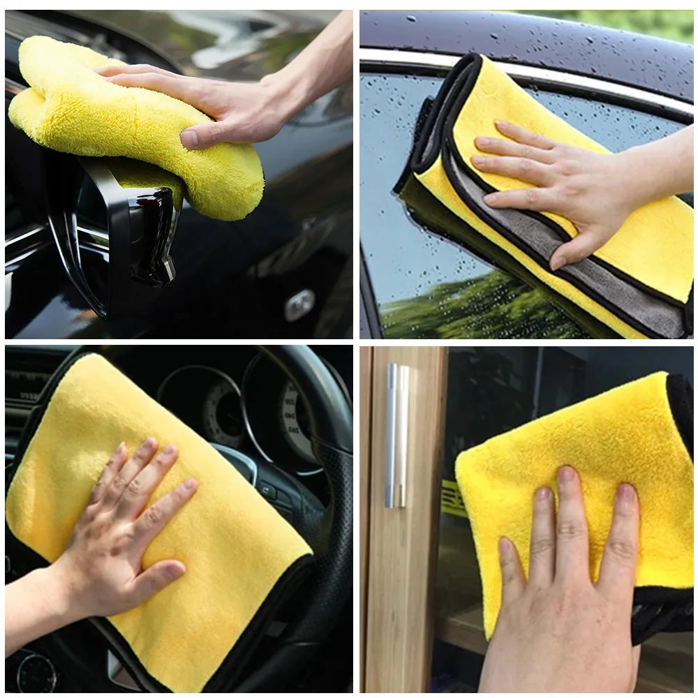 Chiffon Microfibre Nettoyage Auto Premium – Serviette de Séchage et Lustrage Haute Densité pour Voiture (Pack Multiples)
