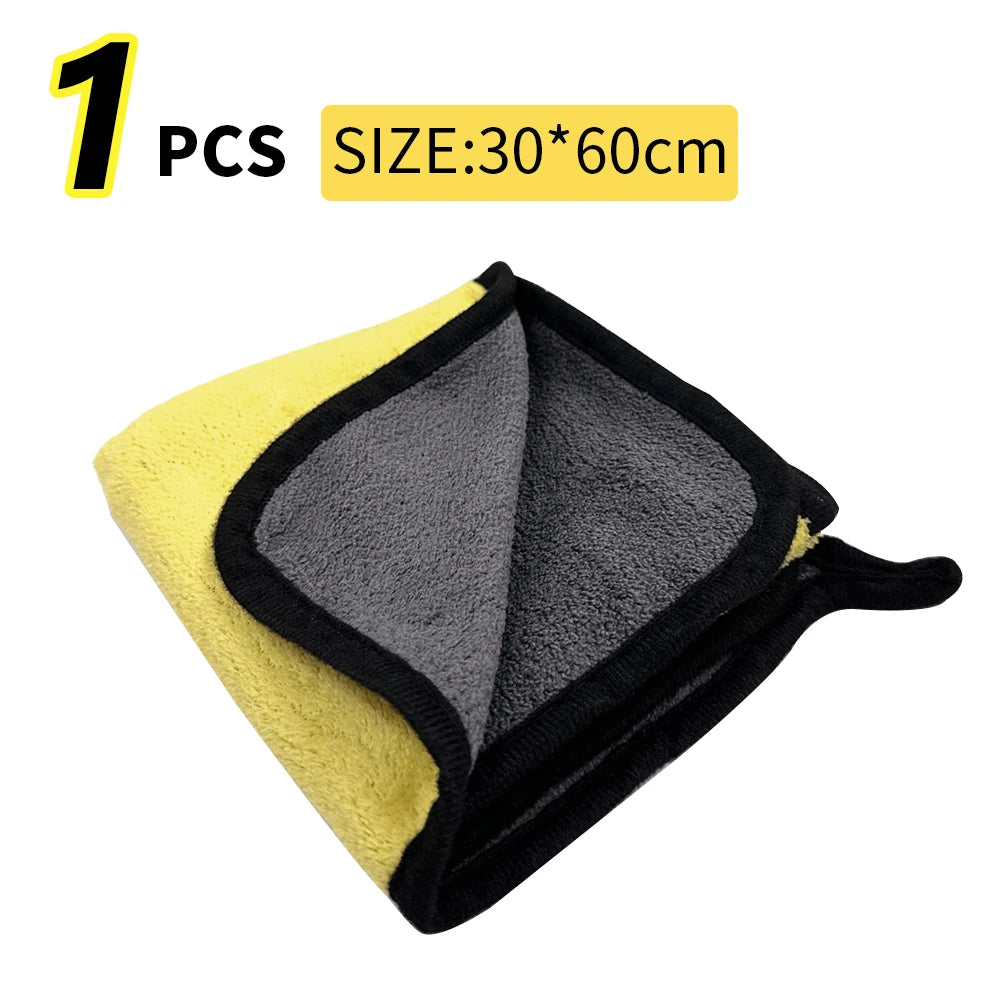 Chiffon Microfibre Nettoyage Auto Premium – Serviette de Séchage et Lustrage Haute Densité pour Voiture (Pack Multiples)