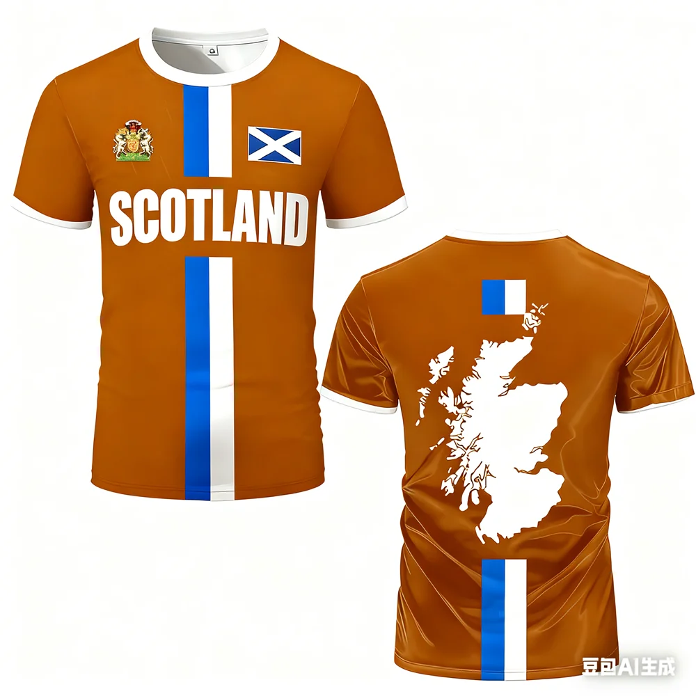 T-shirt Écosse Coupe du Monde 2026 – Maillot Supporter Respirant Impression 3D (XXS au 6XL)