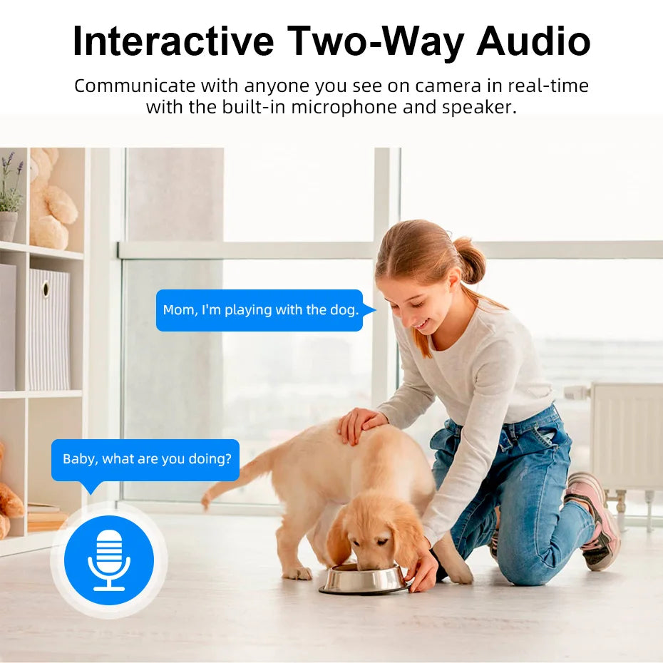Caméra de Surveillance Intérieure WiFi 4K 8MP – Compatible Tuya & Smart Life