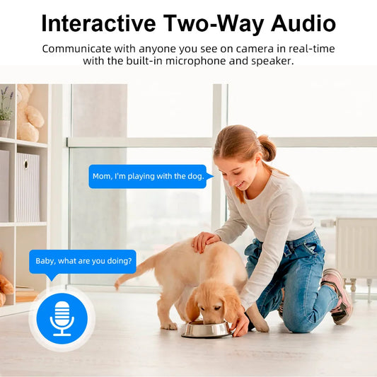 Caméra de Surveillance Intérieure WiFi 4K 8MP – Compatible Tuya & Smart Life