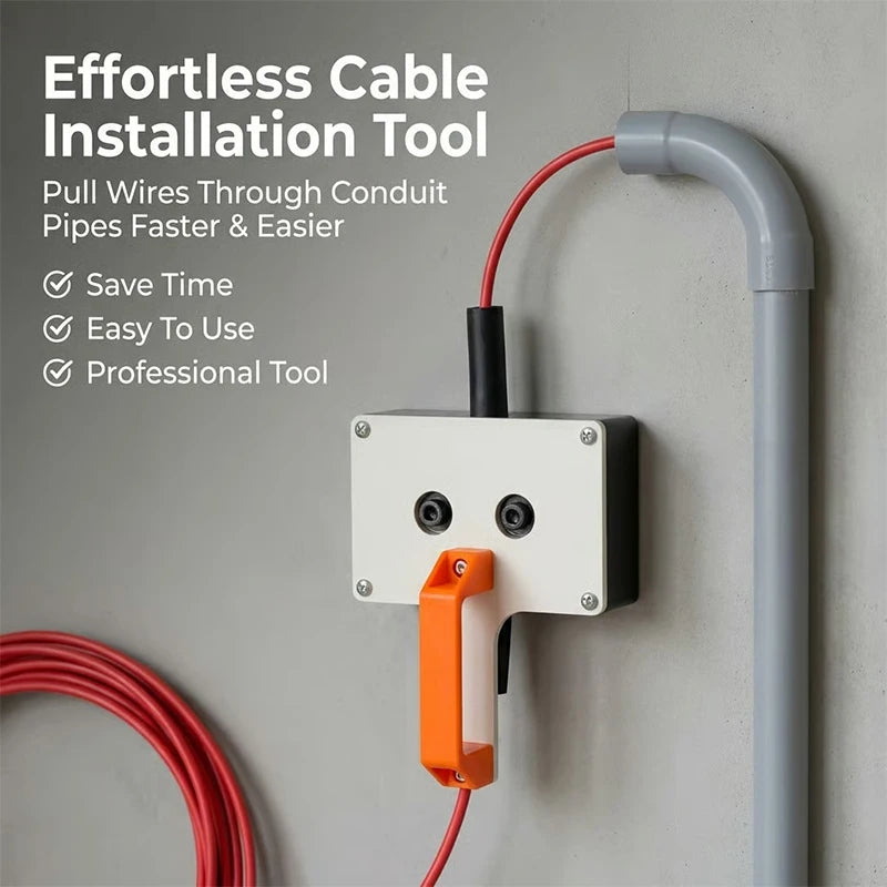 Heavy Hand-held Cable Puller Wiring Tool 8mm Electrical Cable Puller Used For Narrow Space Wall Underground Data Center Pipeline