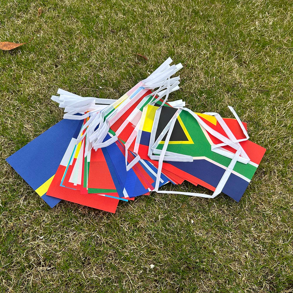 2026 football Cup Flag 14x21cm 42pcs Small World Flag Hanging Flag NEW cup Countries Flag for Bar Bunting Decoration