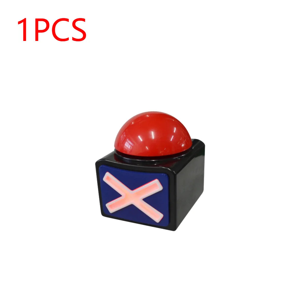 Buzzer de Jeu avec Son et Lumière – Bouton Alarme Rouge pour Quiz, Soirées en Famille et Compétitions (Modèle Standard ou CE Pro)