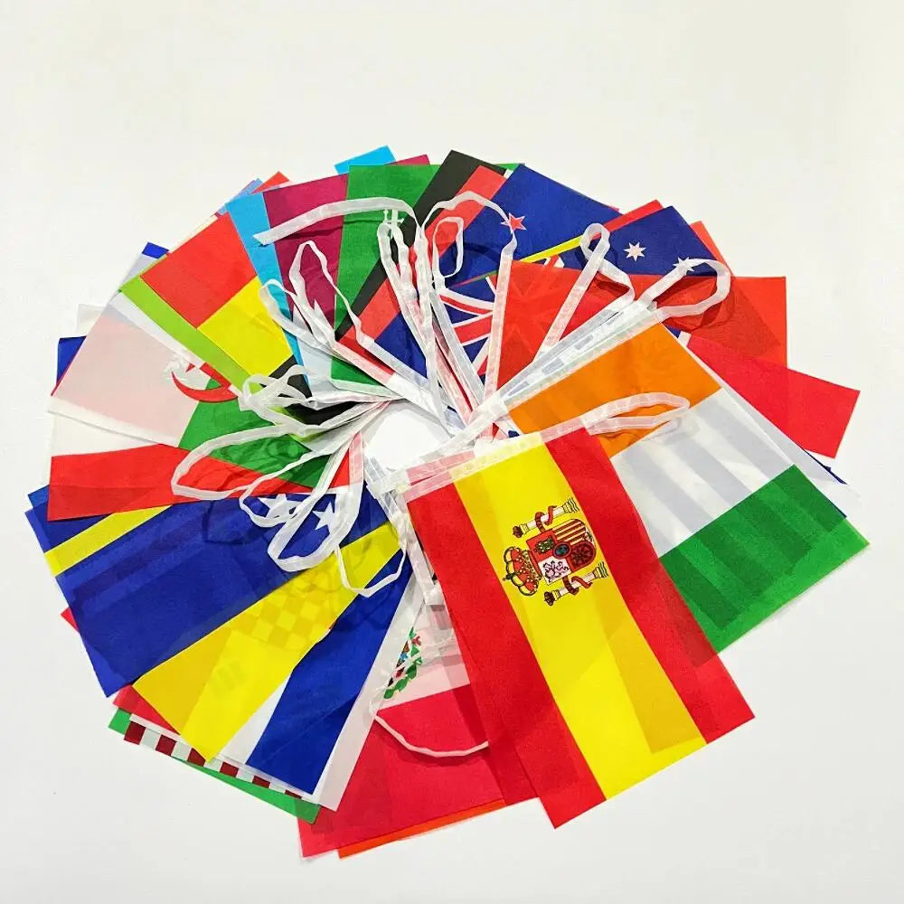 2026 football Cup Flag 14x21cm 42pcs Small World Flag Hanging Flag NEW cup Countries Flag for Bar Bunting Decoration