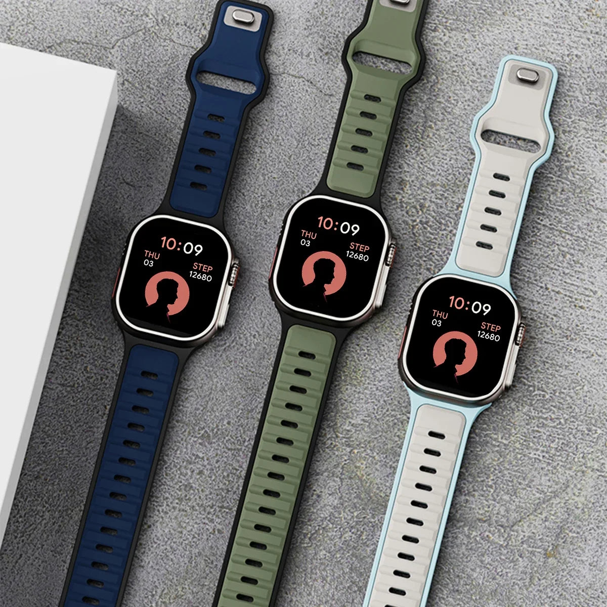Premium Bracelet Sport en Silicone pour Apple Watch