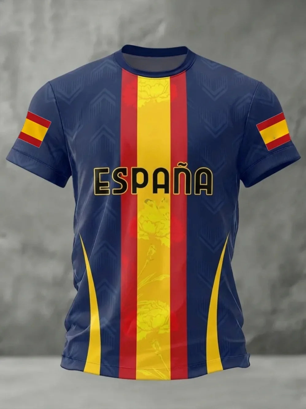 2026 Summer Spain Football Jerseys for Men Classic God Spain Short Sleeve Tees Casual O-Neck Sports Style T-Shirt Man Clothing