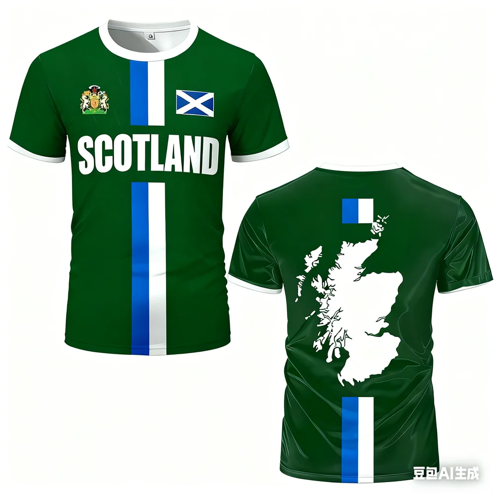 T-shirt Écosse Coupe du Monde 2026 – Maillot Supporter Respirant Impression 3D (XXS au 6XL)
