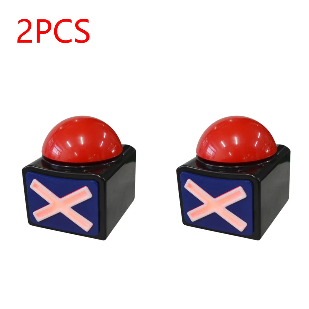Buzzer de Jeu avec Son et Lumière – Bouton Alarme Rouge pour Quiz, Soirées en Famille et Compétitions (Modèle Standard ou CE Pro)