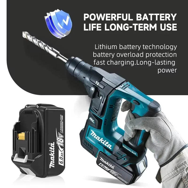 Makita 18V battery for Makita 18V power tools The 18V Makita BL1860B rechargeable battery can replace BL1850B LXT400