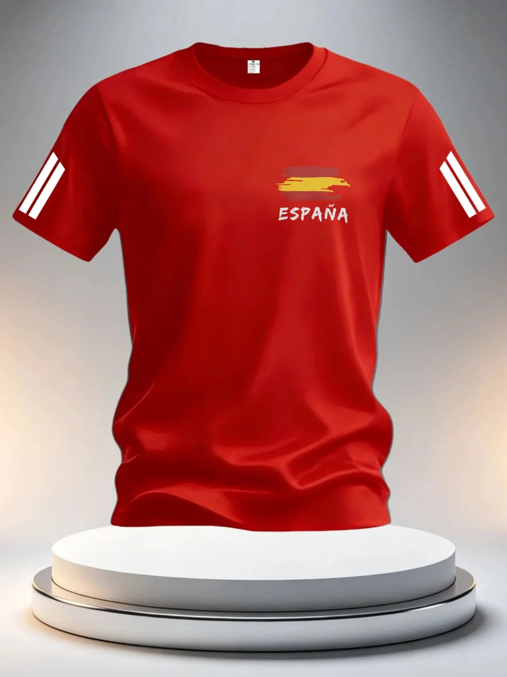 2026 Summer Spain Football Jerseys for Men Classic God Spain Short Sleeve Tees Casual O-Neck Sports Style T-Shirt Man Clothing