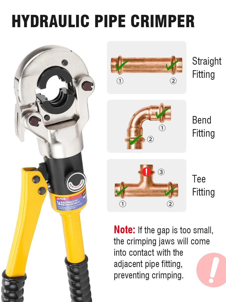 Pince à Sertir Hydraulique Professionnelle pour Tubes PEX et Cuivre