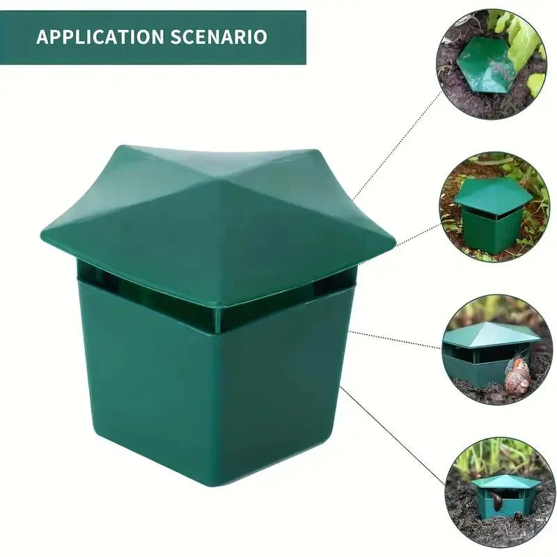 Piège à Escargots et Limaces Écologique – Cage de Protection en Plastique pour Potager, Légumes et Fleurs