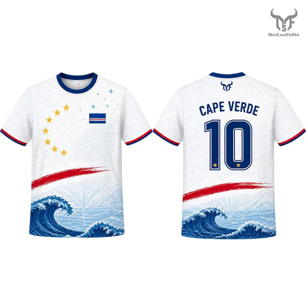 Cape Verde Flag Printed Jersey 2026 New Men Quick Dry Breathable Football Training Uniform Men's And Women's Casual Streetwear