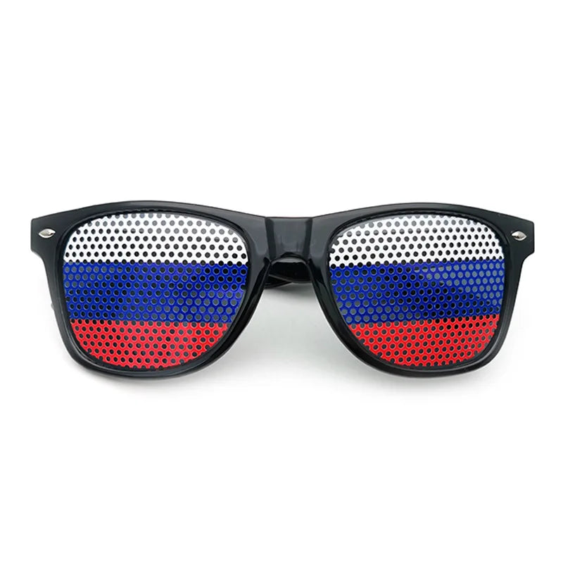 New Unisex Black Frame 42 Countries Flag Sun Glasses Decorative Spectacles Eyeglasses Frames for Party Women Men Sunglasses