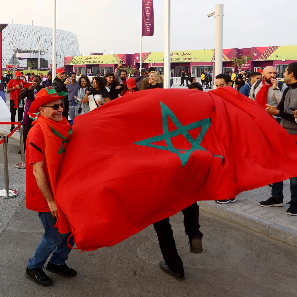 FLAGLINK 90 x 150CM Morocco Flag Banner Hanging National Flags For Decoration