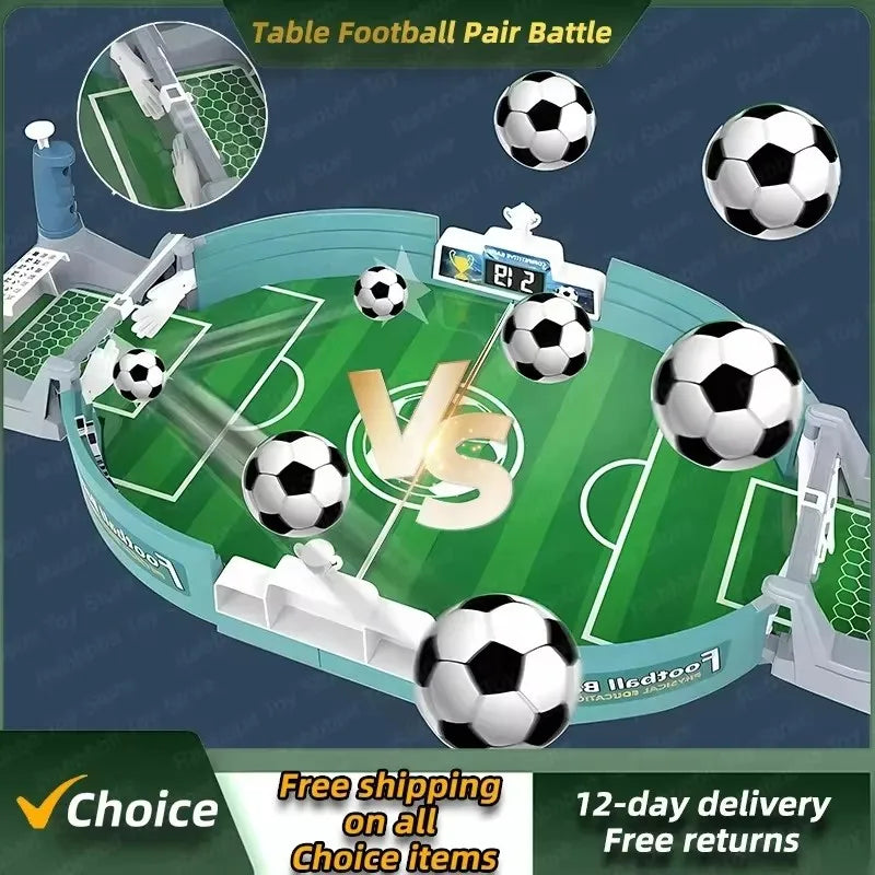 Mini Baby-foot de Table Interactif – Jeu de Société Football Portable pour Enfant, Famille et Soirées