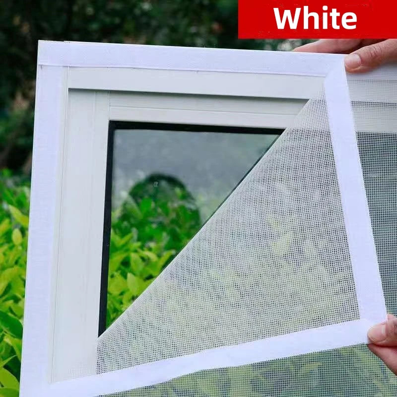 Moustiquaire de Fenêtre et Porte Blanche – Filet de Protection Anti-Moustique et Insectes (Tailles Multiples)