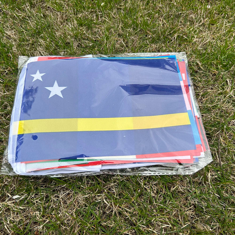 2026 football Cup Flag 14x21cm 42pcs Small World Flag Hanging Flag NEW cup Countries Flag for Bar Bunting Decoration