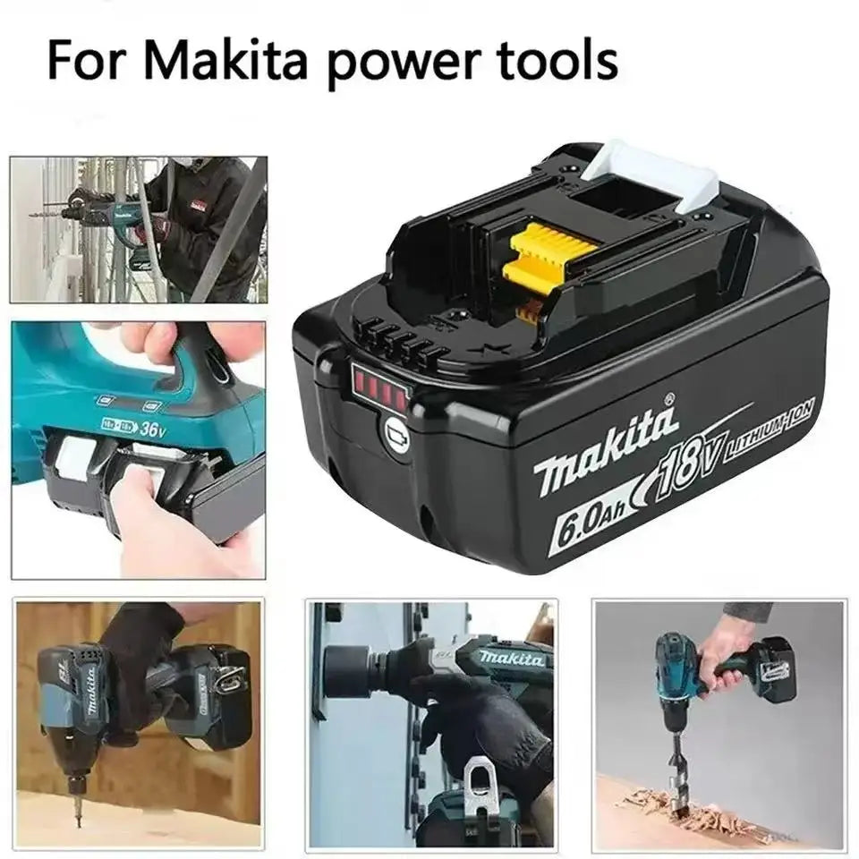 Makita 18V battery for Makita 18V power tools The 18V Makita BL1860B rechargeable battery can replace BL1850B LXT400