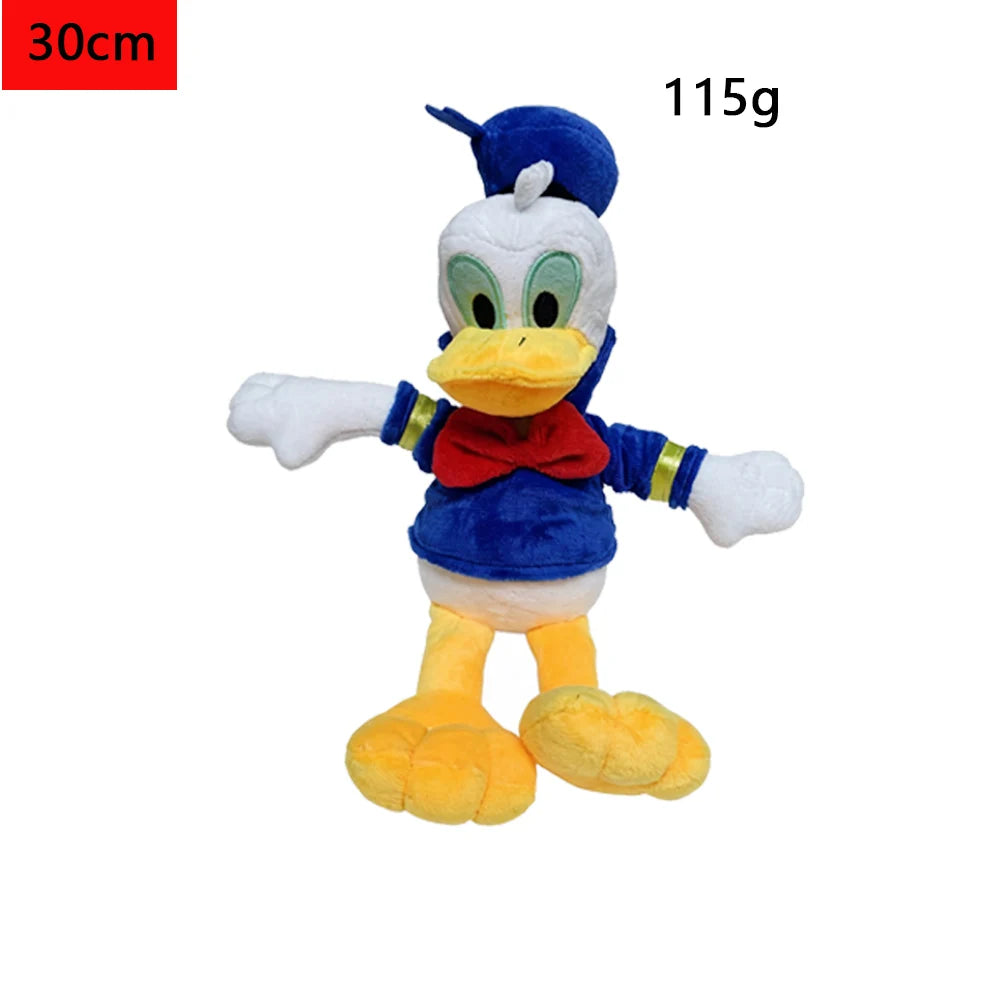 Peluche Disney Officielle Bandai – Mickey, Minnie, Donald & Daisy en Coton Doux, Cadeau d'Anniversaire et Noël (Certifié CE)