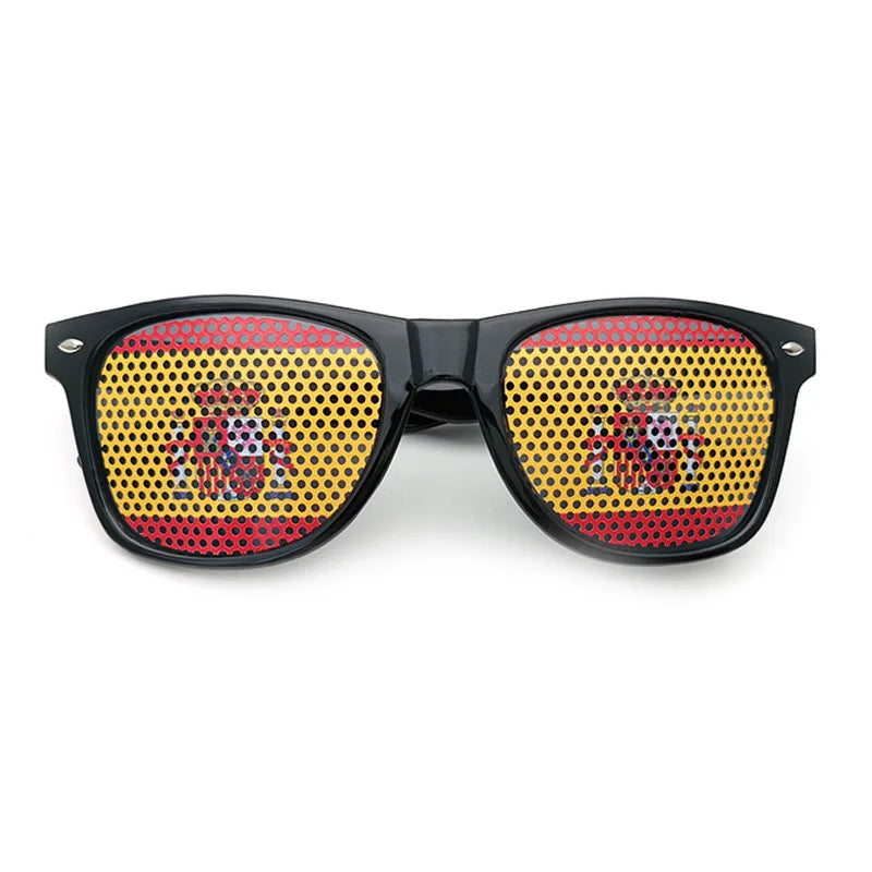 New Unisex Black Frame 42 Countries Flag Sun Glasses Decorative Spectacles Eyeglasses Frames for Party Women Men Sunglasses