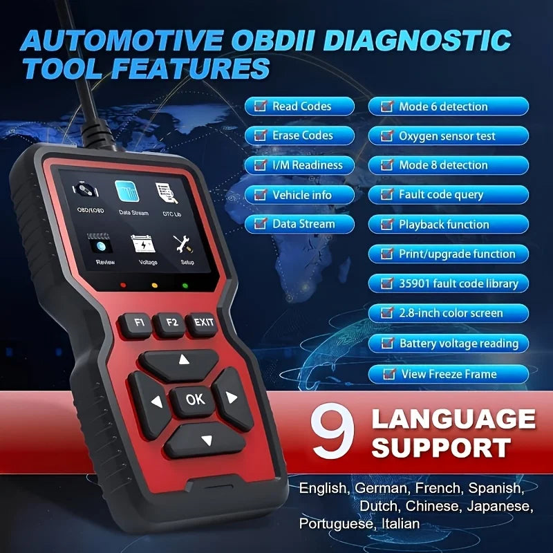 Scanner de Diagnostic Auto OBD2 Professionnel V519 – Lecteur de Code Défaut et Effacement Voyant Moteur