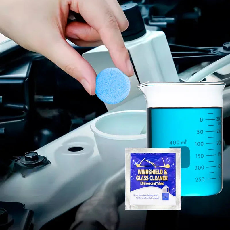 Comprimés Effervescents Lave-Glace Concentrés – Pastilles Nettoyantes Toutes Saisons pour Pare-Brise Auto