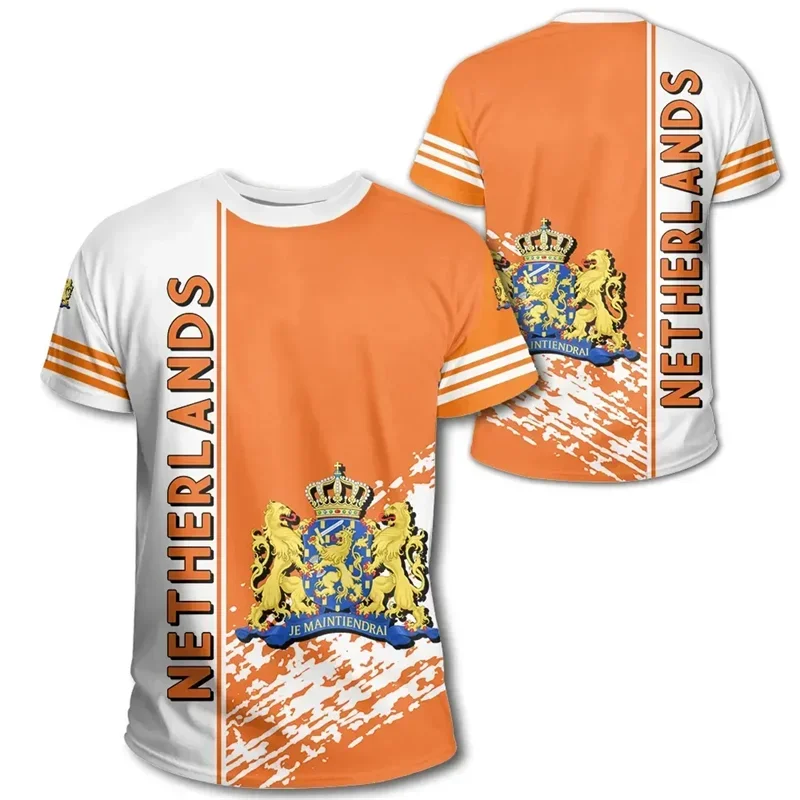 Dutch Team Shirt 2026 Football Jersey Netherlands Flag T Shirt Men 3D Printing Dutch T-Shirt Jersey Soccer Germany Dropshipper