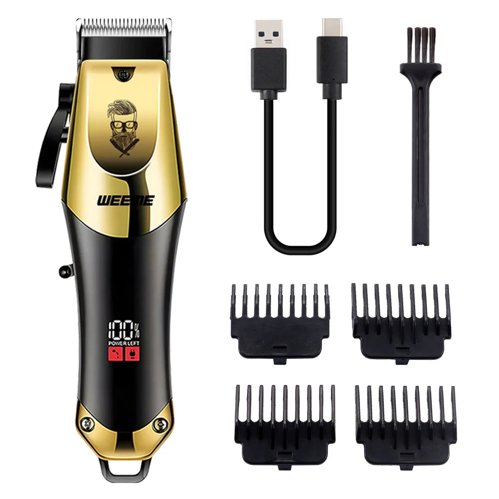 Tondeuse à Cheveux et Barbe T9 Vintage – Kit Rasoir Électrique Professionnel & Tondeuse Nez